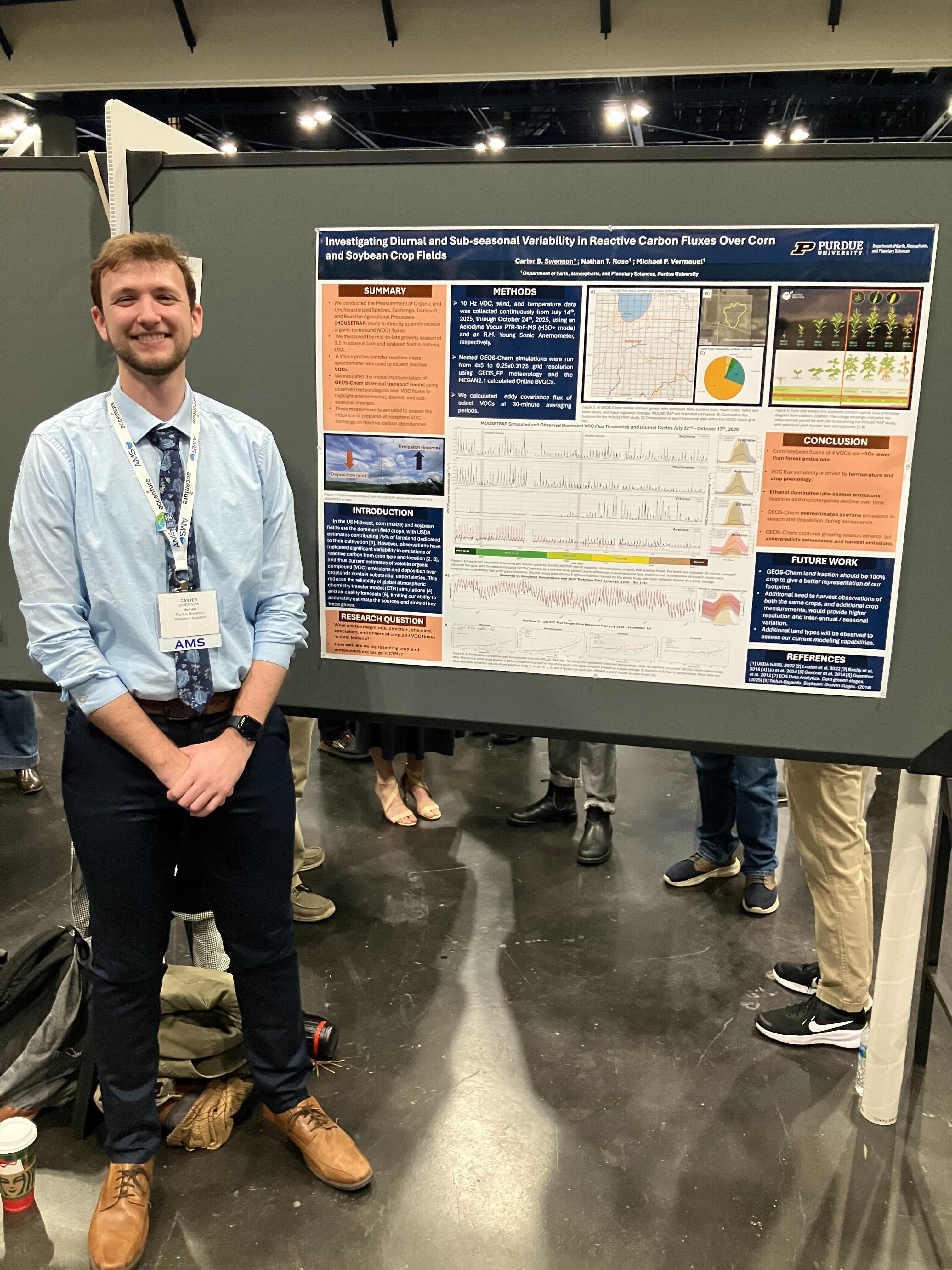 Carter presenting his poster the AMS 2026 meeting