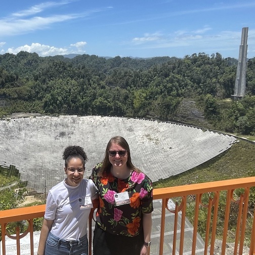 Santa and Ali at Arecibo the summer science operations were closing down.