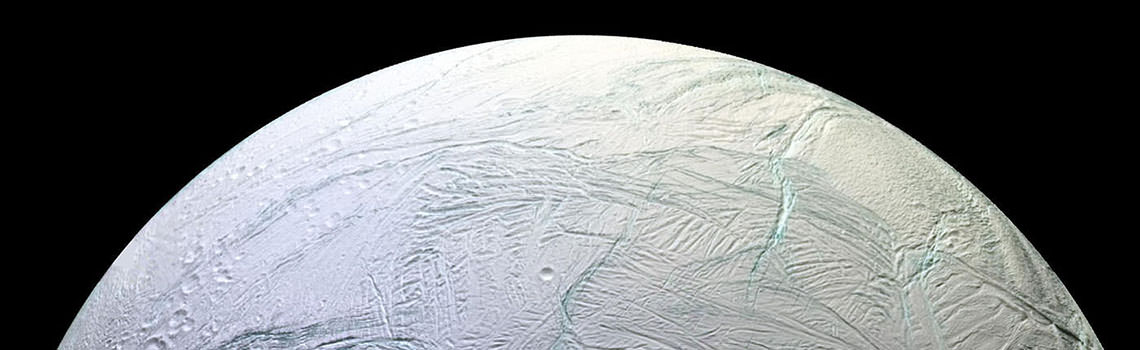 Surface of the moon Enceladus