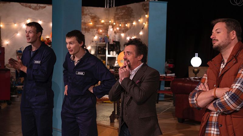 Zach, Richard, and contestants from “Richard Hammond’s Crazy Contraptions” 