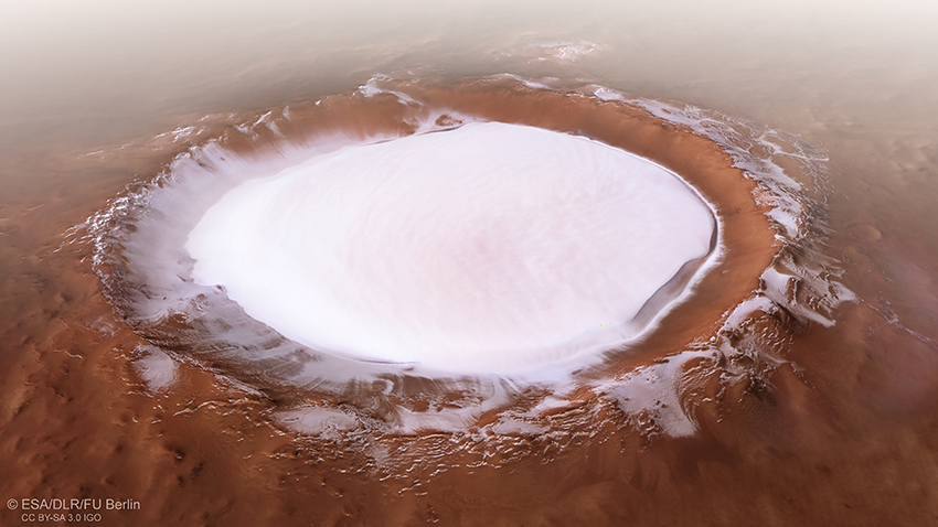 Korolev crater on Mars