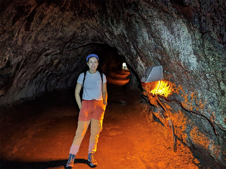 Kris Izquierdo in lava tube