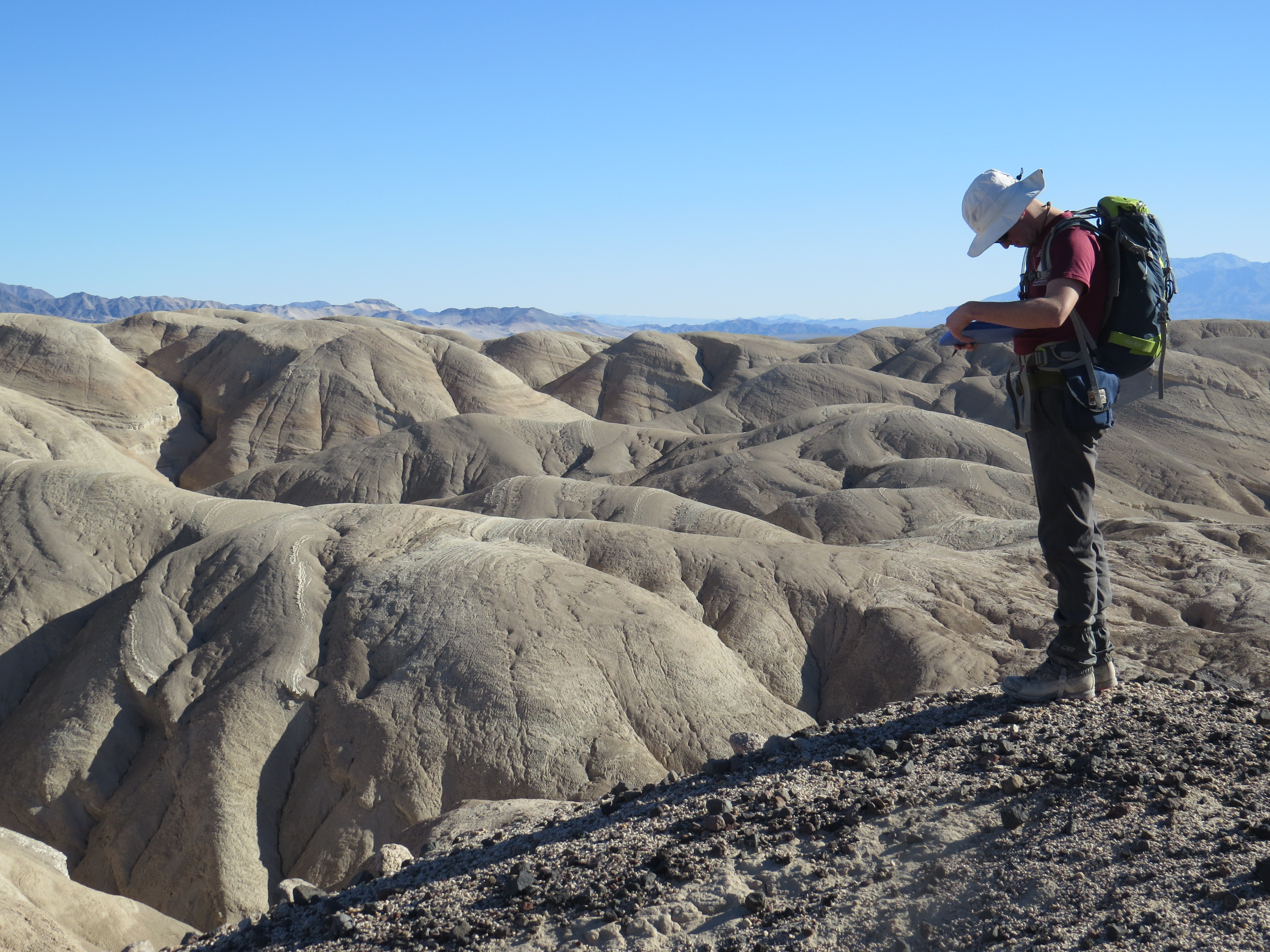 Conducting geologic mapping in the Confidence Hills 