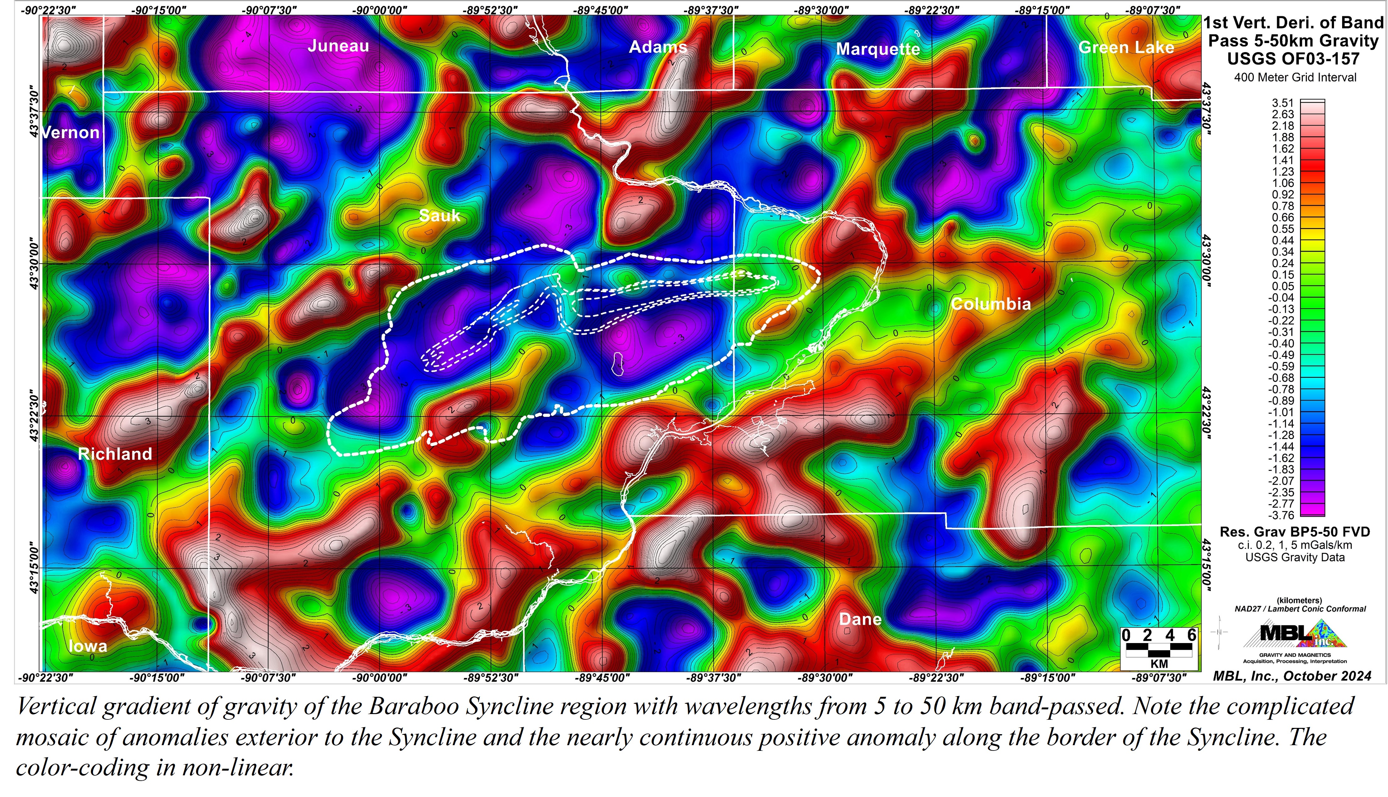 Magnetic anomaly map
