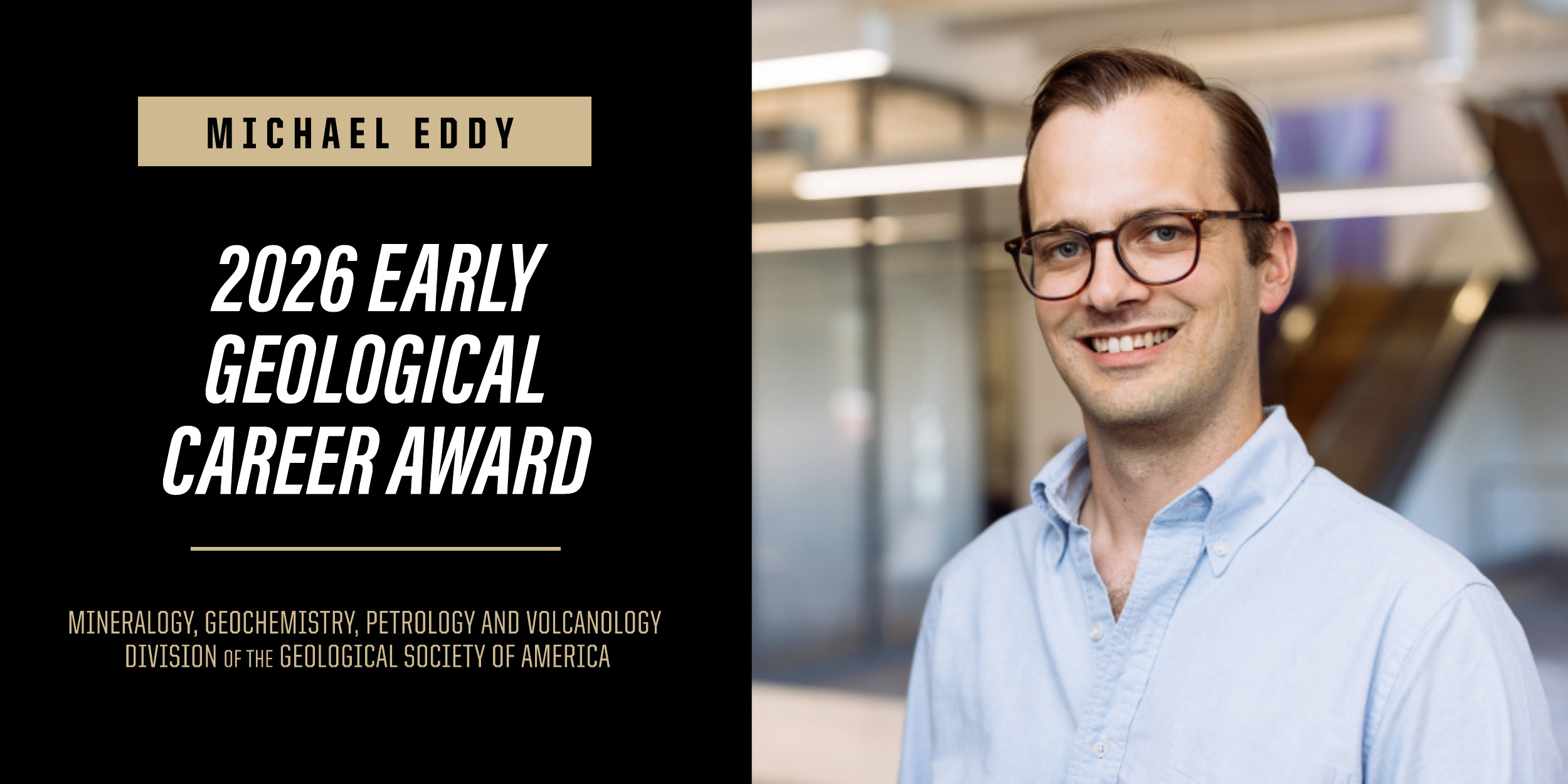 Michael Eddy receives GSA Early Career Award