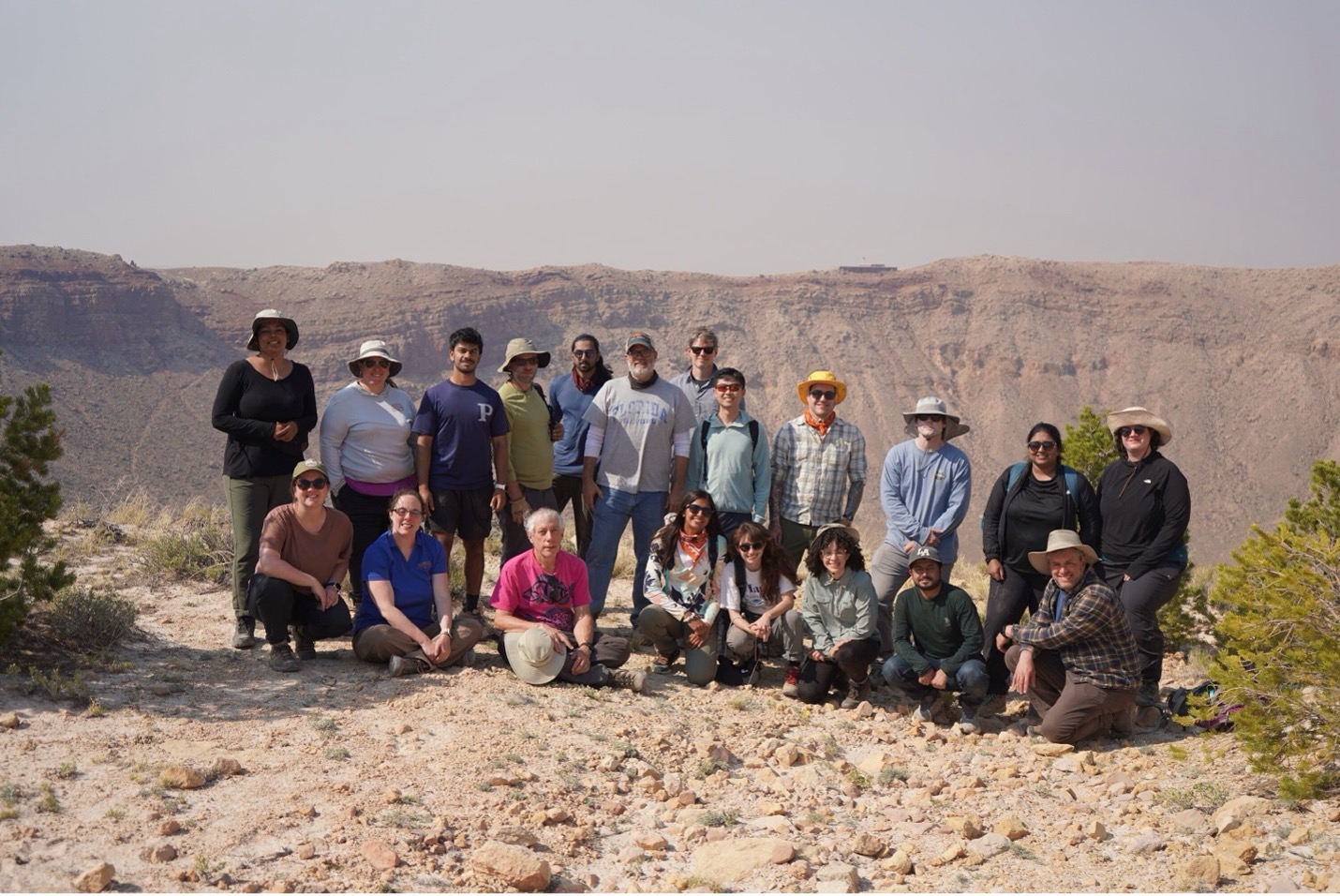 Mini-RF team in Meteor Crater, Arizona.