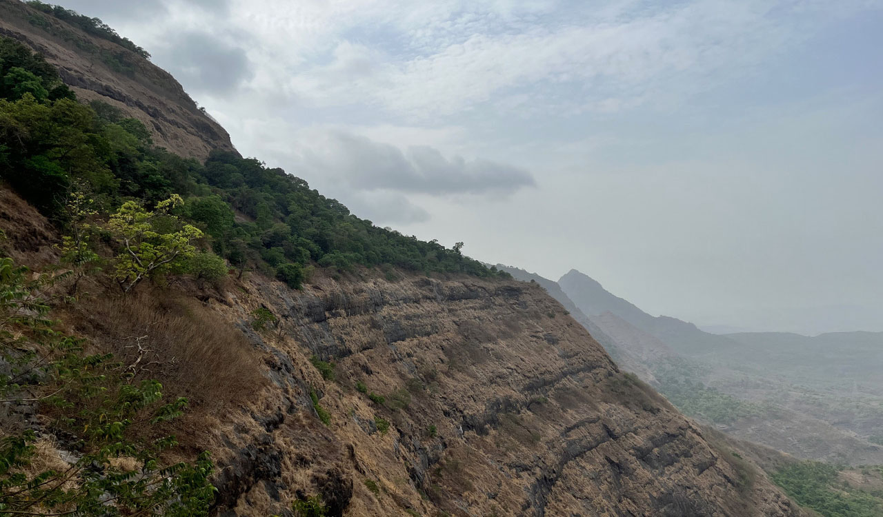 View of the Deccan Traps lava flows